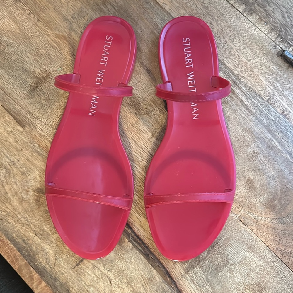 Stuart Weitzman Fuchsia pink jelly sandals! Never used